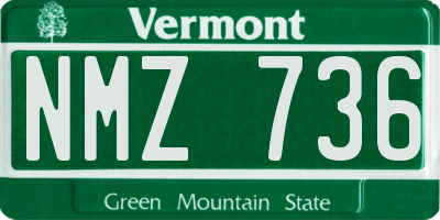 VT license plate NMZ736