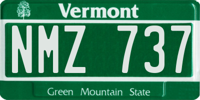 VT license plate NMZ737