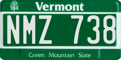 VT license plate NMZ738