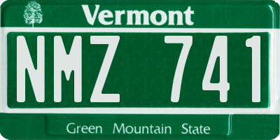 VT license plate NMZ741