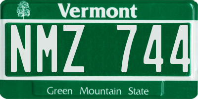 VT license plate NMZ744
