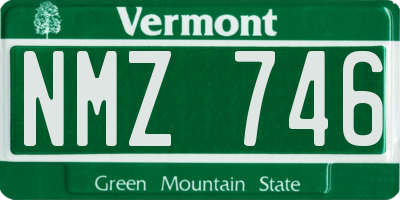 VT license plate NMZ746