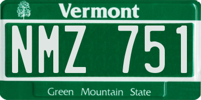VT license plate NMZ751