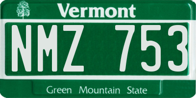 VT license plate NMZ753