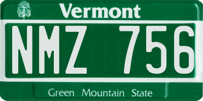 VT license plate NMZ756