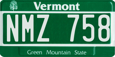 VT license plate NMZ758