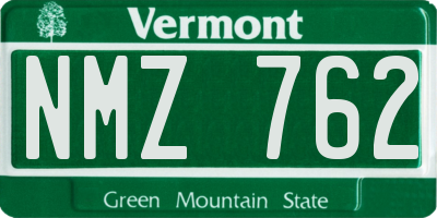 VT license plate NMZ762