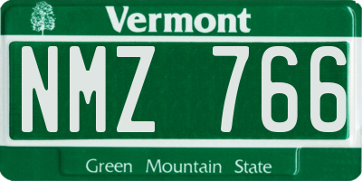 VT license plate NMZ766
