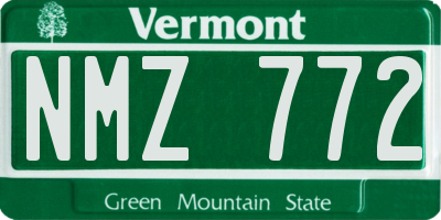 VT license plate NMZ772