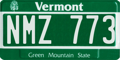 VT license plate NMZ773