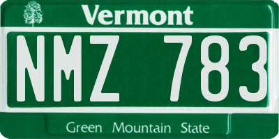 VT license plate NMZ783