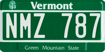 VT license plate NMZ787