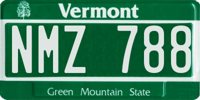 VT license plate NMZ788