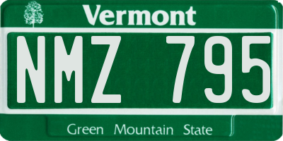 VT license plate NMZ795