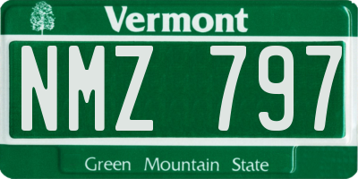VT license plate NMZ797