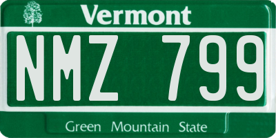VT license plate NMZ799