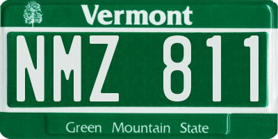 VT license plate NMZ811