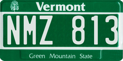 VT license plate NMZ813