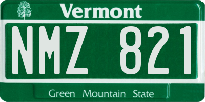 VT license plate NMZ821