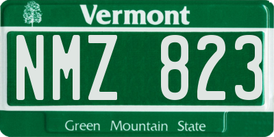VT license plate NMZ823