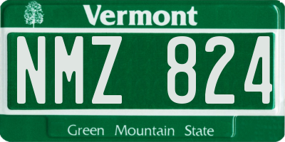 VT license plate NMZ824