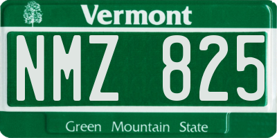 VT license plate NMZ825