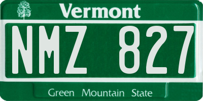 VT license plate NMZ827