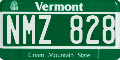 VT license plate NMZ828