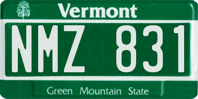 VT license plate NMZ831