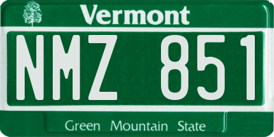 VT license plate NMZ851