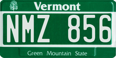VT license plate NMZ856