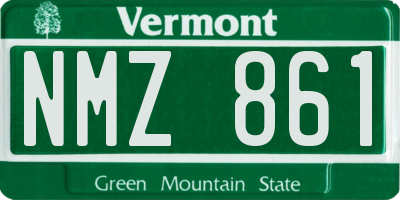 VT license plate NMZ861