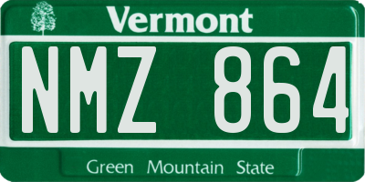 VT license plate NMZ864