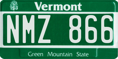 VT license plate NMZ866