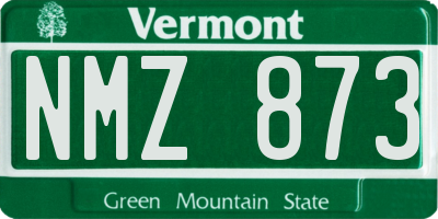 VT license plate NMZ873
