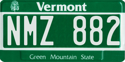 VT license plate NMZ882