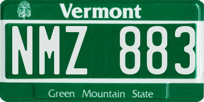 VT license plate NMZ883