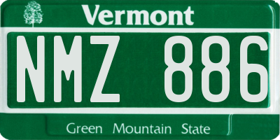 VT license plate NMZ886