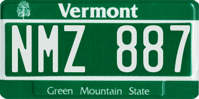 VT license plate NMZ887