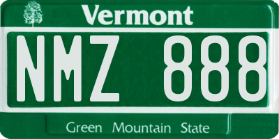 VT license plate NMZ888