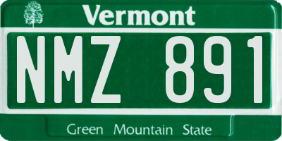 VT license plate NMZ891