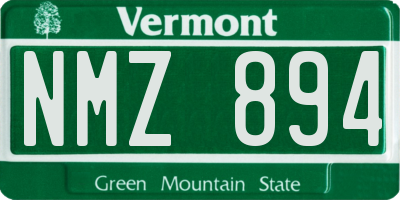 VT license plate NMZ894