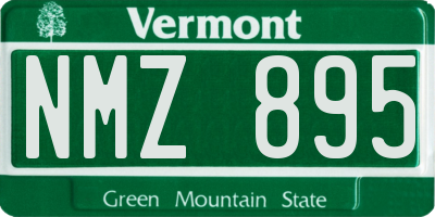VT license plate NMZ895