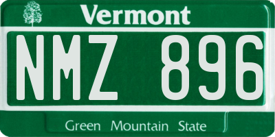 VT license plate NMZ896