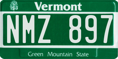 VT license plate NMZ897