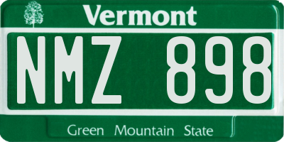 VT license plate NMZ898