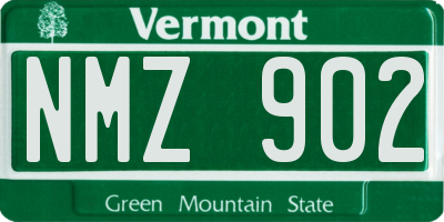 VT license plate NMZ902