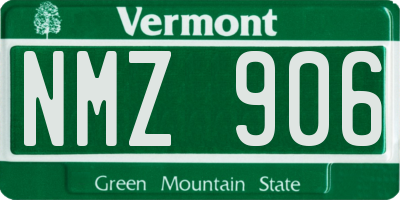 VT license plate NMZ906