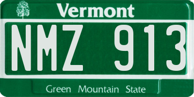 VT license plate NMZ913
