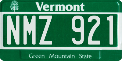 VT license plate NMZ921